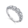 Fancy Wedding Ring in 14k White Gold with Round Natural Diamond at Gabriel & Co.