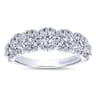 Fancy Wedding Ring in 14k White Gold with Round Natural Diamond at Gabriel & Co.