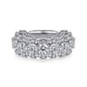 Fancy Wedding Ring in 14k White Gold with Round Natural Diamond at Gabriel & Co.