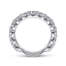 Fancy Wedding Ring in 14k White Gold with Round Natural Diamond at Gabriel & Co.