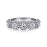 Fancy Wedding Ring in 14k White Gold with Round Natural Diamond at Gabriel & Co.
