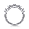 Fancy Wedding Ring in 14k White Gold with Round Natural Diamond at Gabriel & Co.
