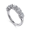 Fancy Wedding Ring in 14k White Gold with Round Natural Diamond at Gabriel & Co.