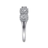 Fancy Wedding Ring in 14k White Gold with Round Natural Diamond at Gabriel & Co.