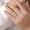 Fancy Wedding Ring in 14k White Gold with Round Natural Diamond at Gabriel & Co.