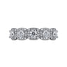 Fancy Wedding Ring in 14k White Gold with Round Natural Diamond at Gabriel & Co.