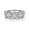 Fancy Wedding Ring in 14k White Gold with Round Natural Diamond at Gabriel & Co.