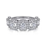 Fancy Wedding Ring in 14k White Gold with Round Natural Diamond at Gabriel & Co.