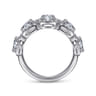 Fancy Wedding Ring in 14k White Gold with Round Natural Diamond at Gabriel & Co.