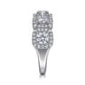 Fancy Wedding Ring in 14k White Gold with Round Natural Diamond at Gabriel & Co.