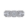 Fancy Wedding Ring in 14k White Gold with Round Natural Diamond at Gabriel & Co.