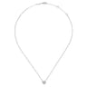 14K White Gold Round Diamond Heart Pendant Necklace - 0.25 ct