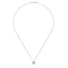 14K White Gold Round Diamond Star Inspired Pendant Necklace - 0.5 ct