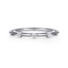 Straight Wedding Ring in 14k White Gold with Round Natural Diamond at Gabriel & Co.