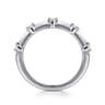 Straight Wedding Ring in 14k White Gold with Round Natural Diamond at Gabriel & Co.