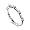 Straight Wedding Ring in 14k White Gold with Round Natural Diamond at Gabriel & Co.