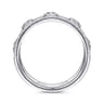 14K White Gold Round Diamond Station Ring - 0.5 ct
