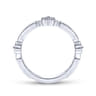 Fancy Wedding Ring in 14k White Gold with Princess Cut Natural Diamond at Gabriel & Co.