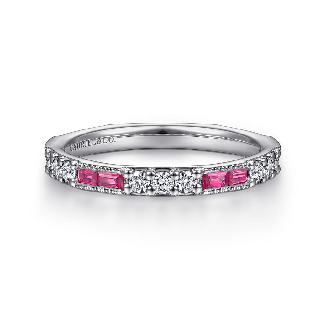 14k White Gold Stackable Stackable [Ring SKU LR4572W45RA