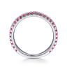 14K White Gold Ruby Stackable Ring