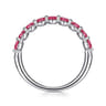 14K White Gold Ruby Stackable Ring