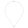 14K White Gold S Initial Necklace