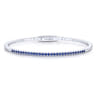 14K White Gold Sapphire Bangle