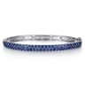 14K White Gold Sapphire Bangle