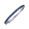 14K White Gold Sapphire Bangle