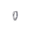 14K White Gold Sapphire Huggie Earrings