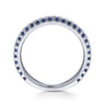 14K White Gold Sapphire Stackable Ring
