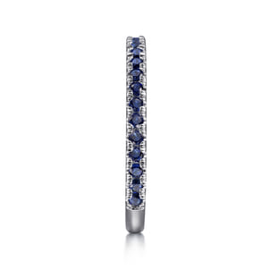 14K White Gold Sapphire Stackable Ring