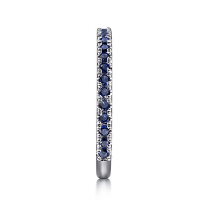 14K White Gold Sapphire Stackable Ring