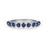 14K White Gold Sapphire Stackable Ring