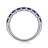 14K White Gold Sapphire Stackable Ring