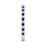 14K White Gold Sapphire and Diamond Stackable Band - 0.17 ct