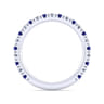 14K White Gold Sapphire and Diamond Stackable Band - 0.3 ct