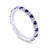 14K White Gold Sapphire and Diamond Stackable Band - 0.3 ct