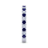 14K White Gold Sapphire and Diamond Stackable Band - 0.3 ct