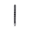14K White Gold Scalloped Black Diamond Stackable Ring - 0.4 ct