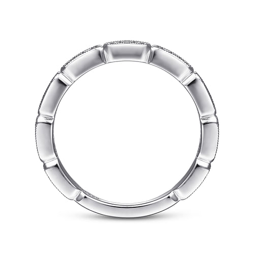 14K White Gold Segmented Diamond Stackable Ring - 0.14 ct - Shot 2