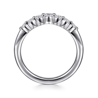14K White Gold Share Prong Diamond Anniversary Band