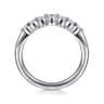 Curved Wedding Ring in 14k White Gold with  Natural Diamond at Gabriel & Co.