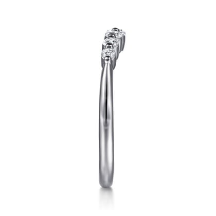 14K White Gold Share Prong Diamond Anniversary Band