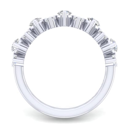 14K White Gold Shared Prong Diamond Anniversary Band