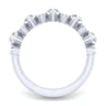 Fancy Wedding Ring in 14k White Gold with Round Natural Diamond at Gabriel & Co.