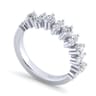 Fancy Wedding Ring in 14k White Gold with Round Natural Diamond at Gabriel & Co.
