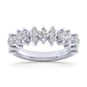 Fancy Wedding Ring in 14k White Gold with Round Natural Diamond at Gabriel & Co.