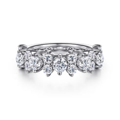 14K White Gold Shared Prong Diamond Anniversary Band