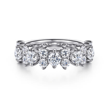 14K White Gold Shared Prong Diamond Anniversary Band